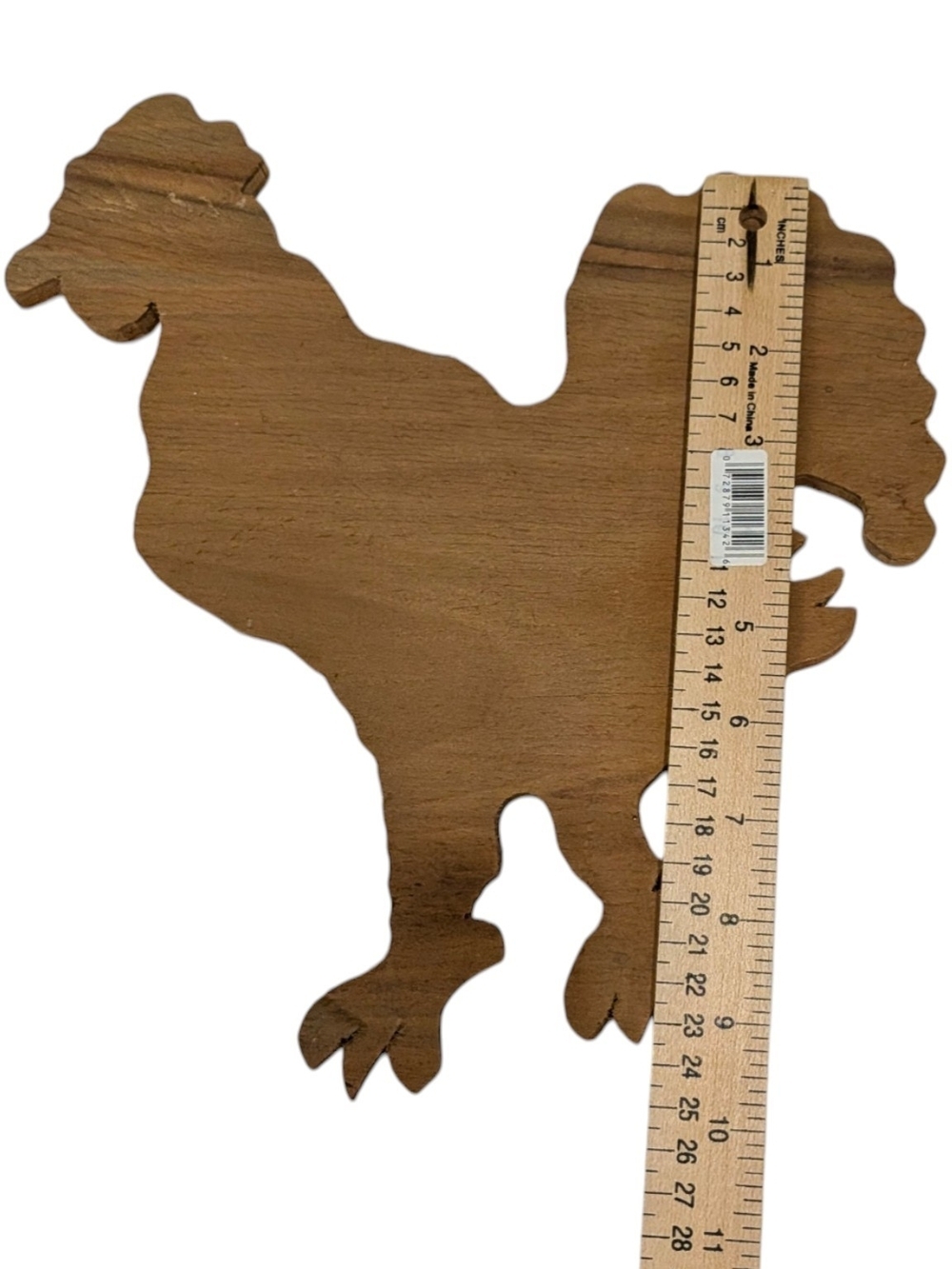 Vintage Set of 2 Antique Handmade Unfinished Raw Wood Cutouts - Picture 5 of 7